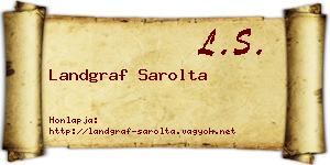 Landgraf Sarolta névjegykártya