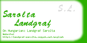 sarolta landgraf business card